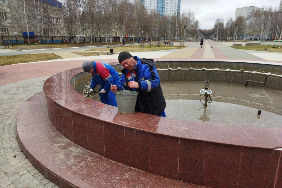 10 кг камней и ведро земли достали из фонтана на Комсомольском бульваре